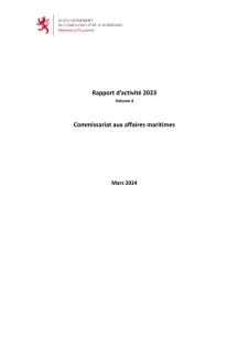 Rapport d'activité 2023 du Commissariat aux affaires maritimes