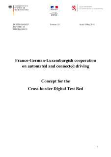 Franco-German-Luxemburgish cooperation on automated and connected driving - Concept for the Cross-border Digital Test Bed