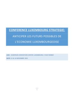 Compte rendu de la conférence «Anticiper les futurs possibles de l’économie luxembourgeoise»