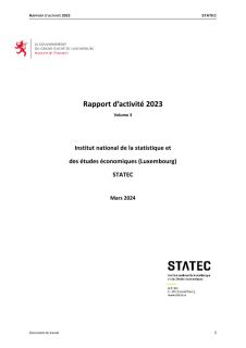 Rapport d'activité 2023 de l'Institut national de la statistique et des études économiques (STATEC)